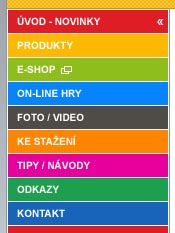 menu na uvodni strance